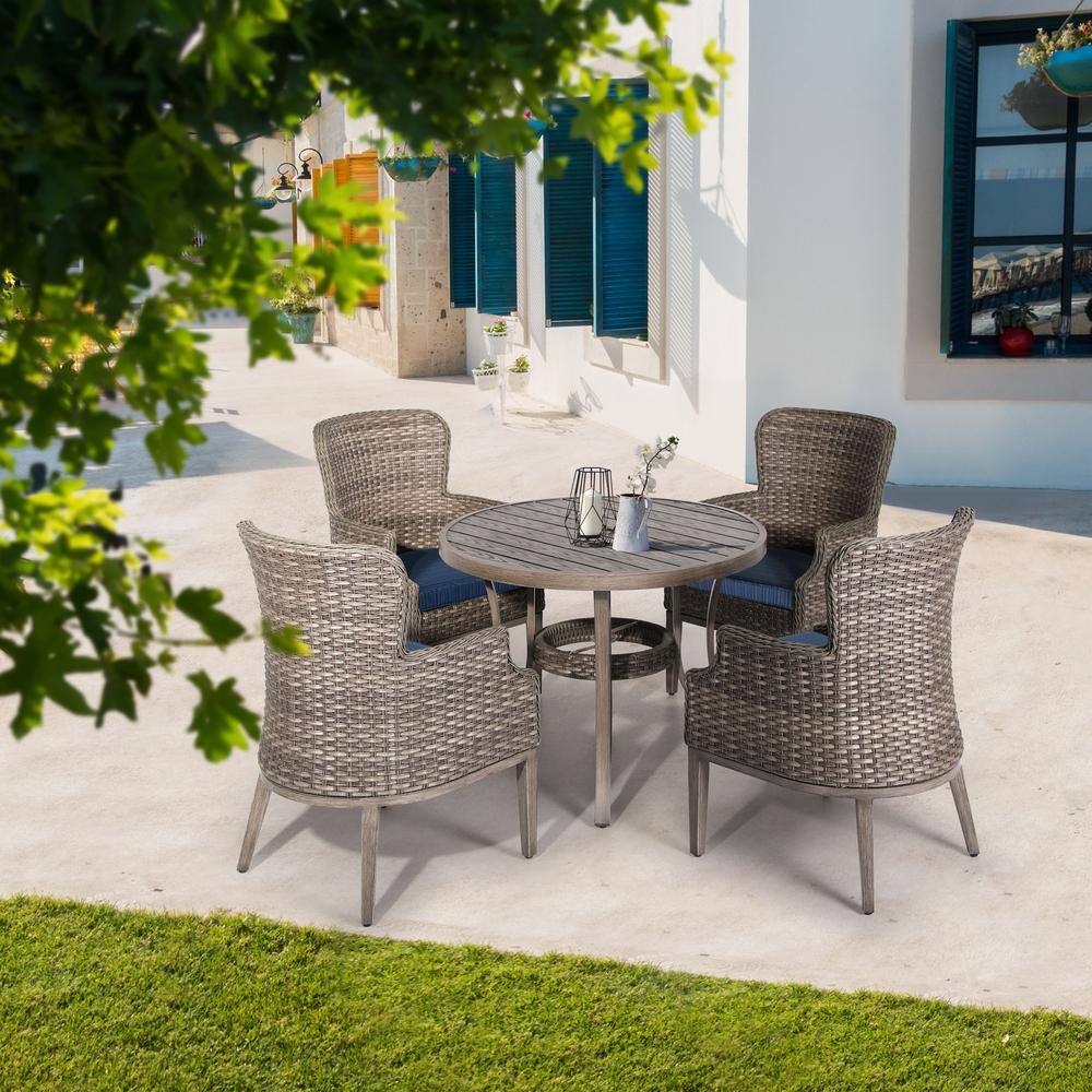 Patio Time Tenaya 5-Piece Wicker Dining Chair Set SWD010-01 - The Home ...