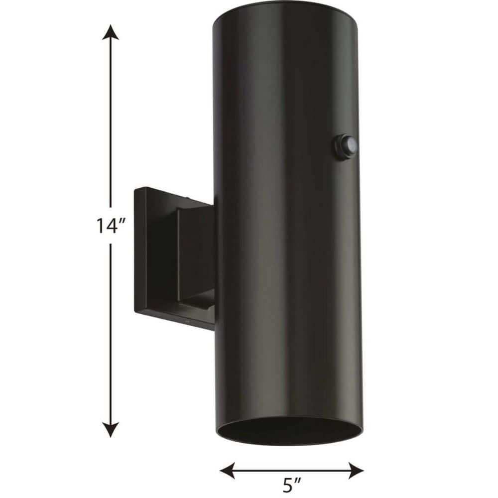 Antique Bronze 14" Cylinder LED Outdoor Wall Sconce
