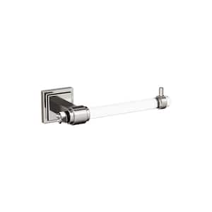 Glacio 7-1/16 in. (179 mm) L Single Post Toilet Paper Holder in Clear/Brushed Nickel