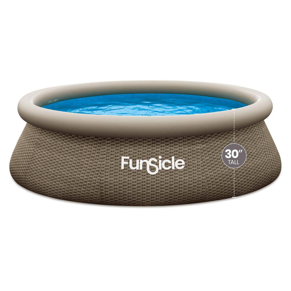 Funsicle 10ft Round Brown Inflatable Above Ground Pool with Pump