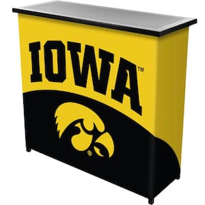 University of Iowa Logo Yellow 36 in. Portable Bar