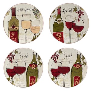 Wine Country Assorted Colors Salad Plates (Set of 4)