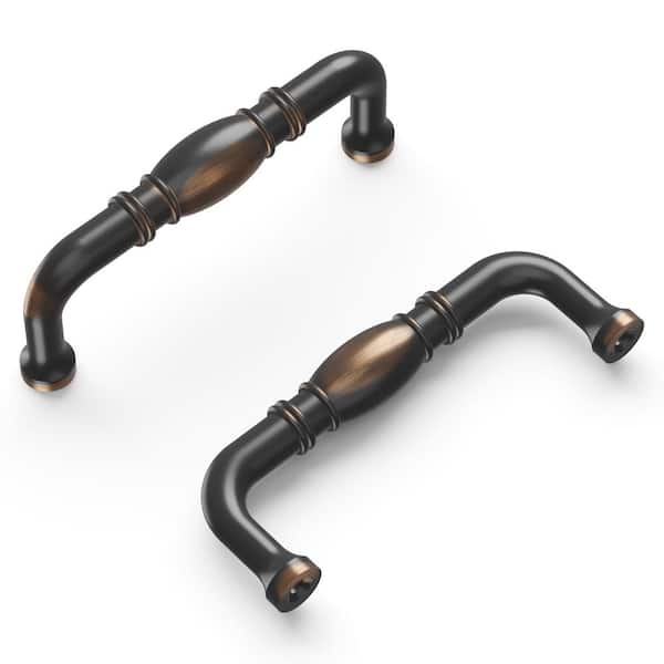 HICKORY HARDWARE Williamsburg 3 in. Center-to-Center Oil-Rubbed Bronze Cabinet Pull