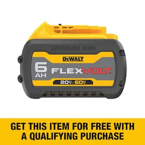 DEWALT FLEXVOLT 20V 60V MAX Lithium Ion 6.0Ah Battery Pack DCB606 The Home Depot