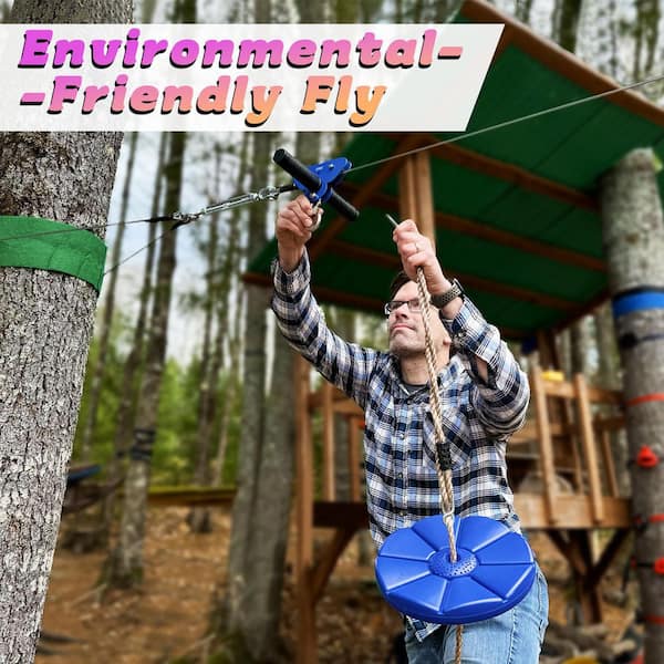 Zipline Series 105 ft. Backyard Outdoor Recreation Kit with