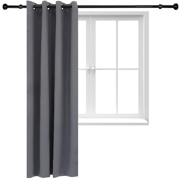 Sunnydaze Decor Indoor/Outdoor Blackout Curtain Panel with Grommet Top - 52 x 84 in (1.32 x 2.13 m) - Gray