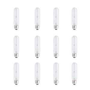 15-Watt T10 Medium E26 Base Dimmable Incandescent Light Bulb, Soft White 2700K (12-Pack)
