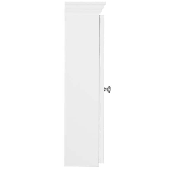 Shaker 30 in. W x 27 in. H x 6-1/2 in. D Framed Tri-View Surface-Mount Bathroom Medicine Cabinet in Winterset