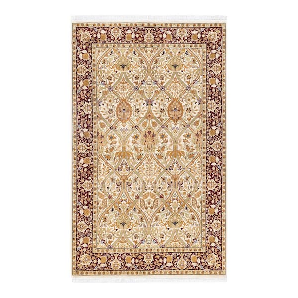 Solo Rugs Mogul One-of-a-Kind Traditional Ivory 4 ft. 1 in. x 6 ft. 8 in. Oriental Area Rug