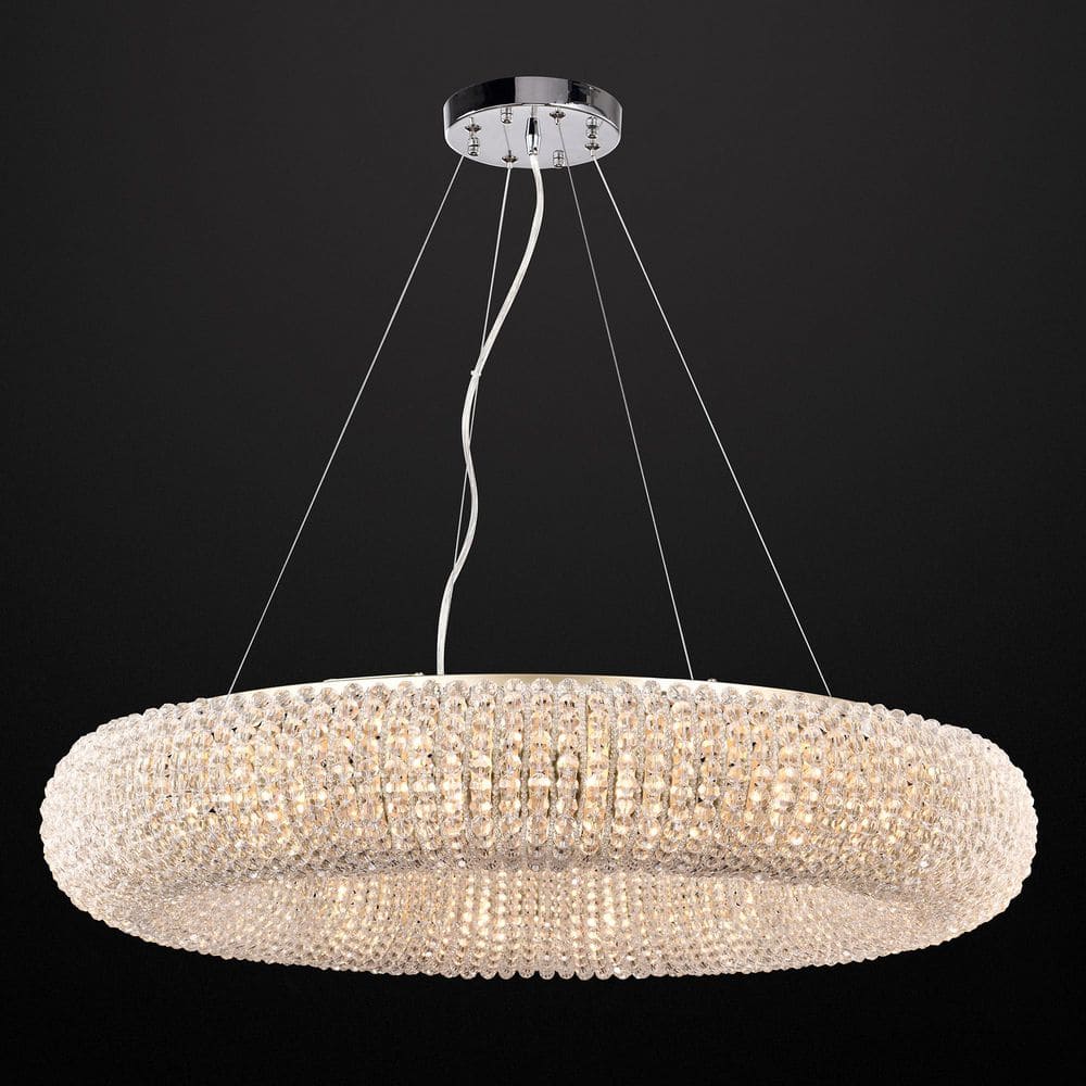 Krista 16-Light 31.5 in. Champagne Gold Encrusted Sphere Glam Crystal Chandelier for Dinning Living Room Entryway price history on PriceWatchPro