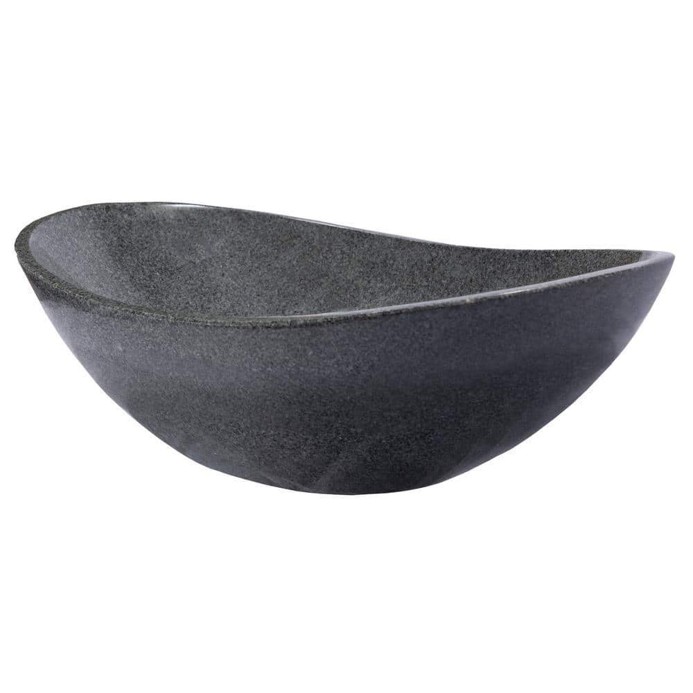 Sesame Gray Granite 20'' Canoe Vessel Sink