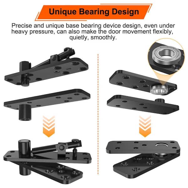Afoxsos Solid Alloy Steel Black 570LBS Load-Bearing Hidden Door