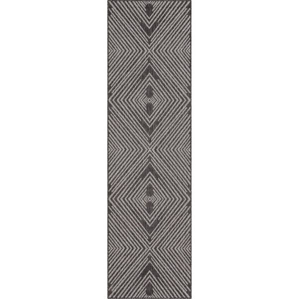 Well Woven Medusa Kesia Grey 2 ft. 7 in. x 9 ft. 10 in. Runner Indoor/Outdoor Area Rug