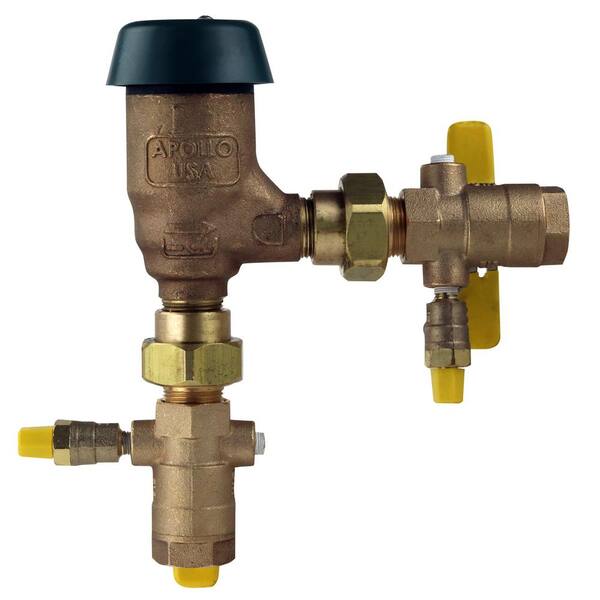 Apollo 3 4 In Bronze Fip Pressure Vacuum Breaker With Union Shut Off Valves 4a504a4f The Home Depot