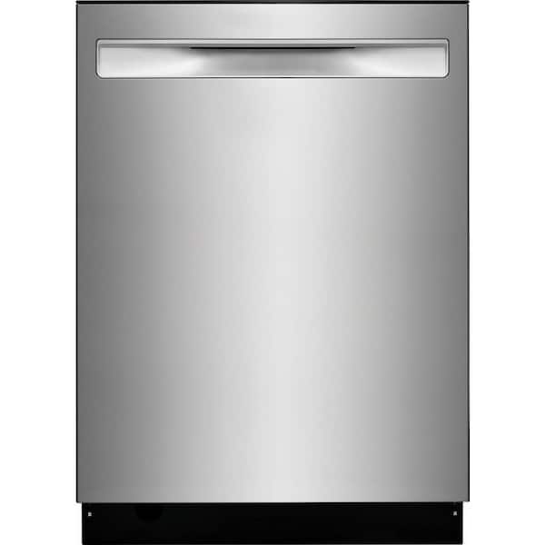 Frigidaire 24 in. Top Control Built-In Tall Tub Dishwasher in Stainless Steel with 5-cycles and DishSense Technology