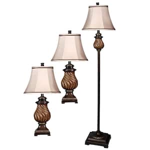 See Features 61 in. Toffee Lamp Set (3-Piece)