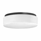 Drums and Clouds Collection 21-Watt Black Integrated LED Flush Mount