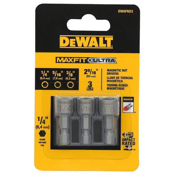 モダート　DW 3W 5W UT 4本セット DEWALT MAXFIT ULTRA Steel Nut Driver Set (3-Piece) DWAFND3 - The
