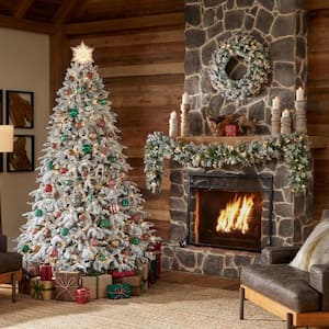 7.5 ft Mixed Pine Flocked LED Christmas Tree
