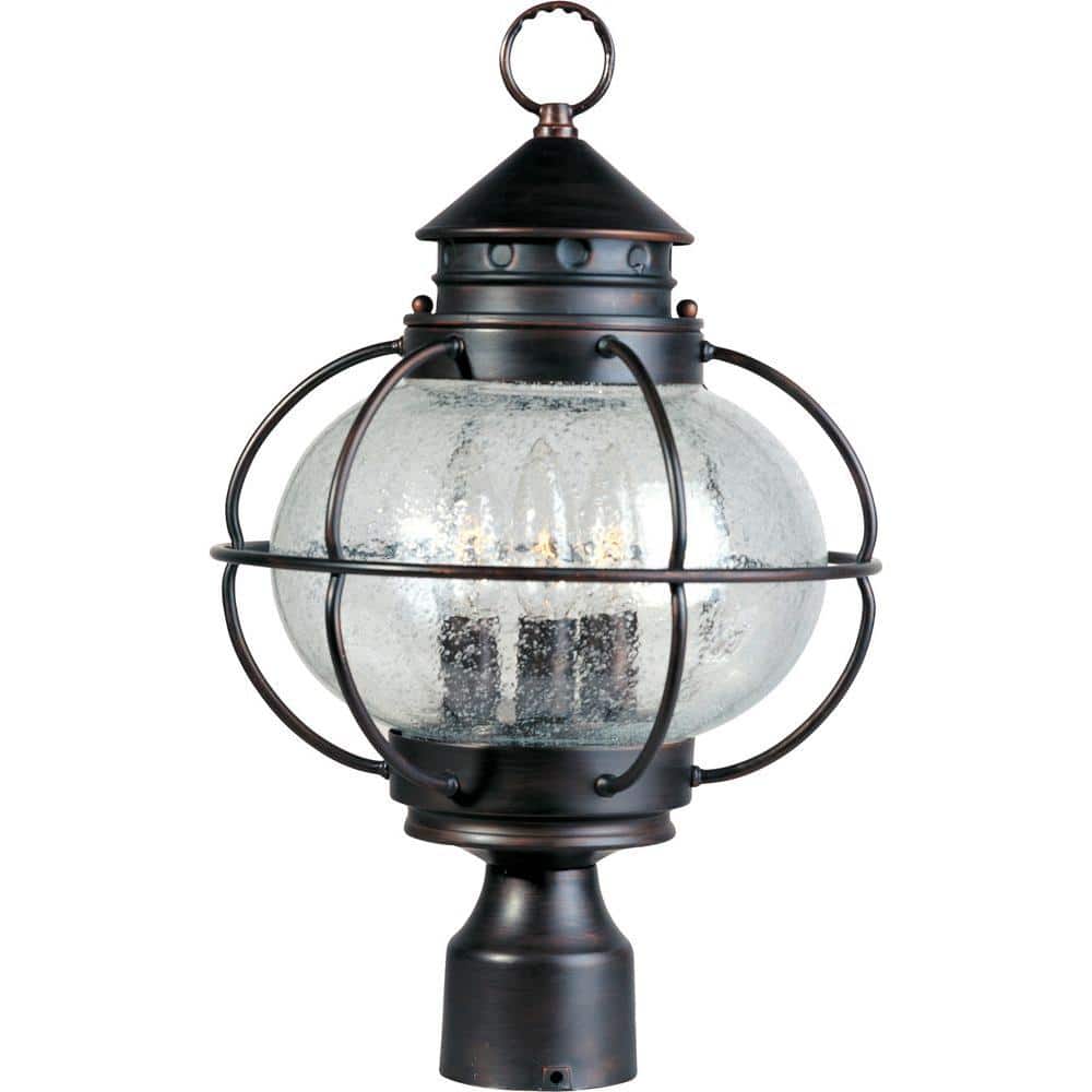 Portsmouth 3-Light Oil-Rubbed Bronze Outdoor Pole/Post Mount price history on PriceWatchPro