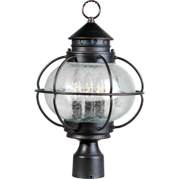 Maxim Lighting Portsmouth 3-Light Oil-Rubbed Bronze Outdoor Pole/Post Mount