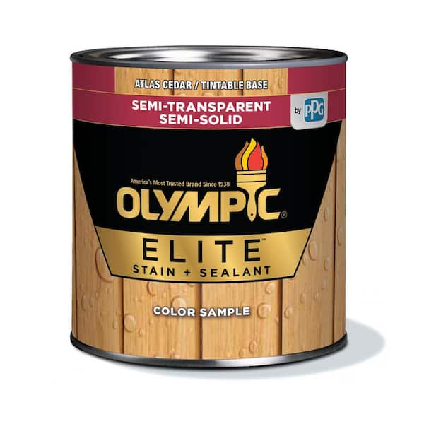 Olympic Elite 8 oz. Atlas Cedar Semi-Transparent Stain and Sealant in One Low VOC