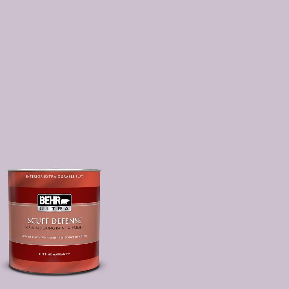 BEHR ULTRA 1 qt. #S100-2 Romantic Poetry Extra Durable Flat Interior Paint  & Primer 172004 - The Home Depot