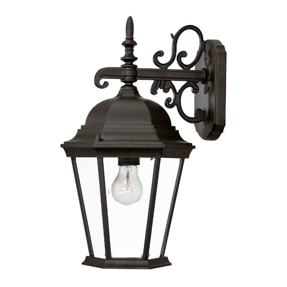 Richmond Collection 1-Light Matte Black Outdoor Wall Lantern Sconce price history on PriceWatchPro