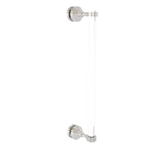 Pacific Grove Collection 18 Inch Single Side Shower Door Pull with Dotted Accents in Satin Nickel
