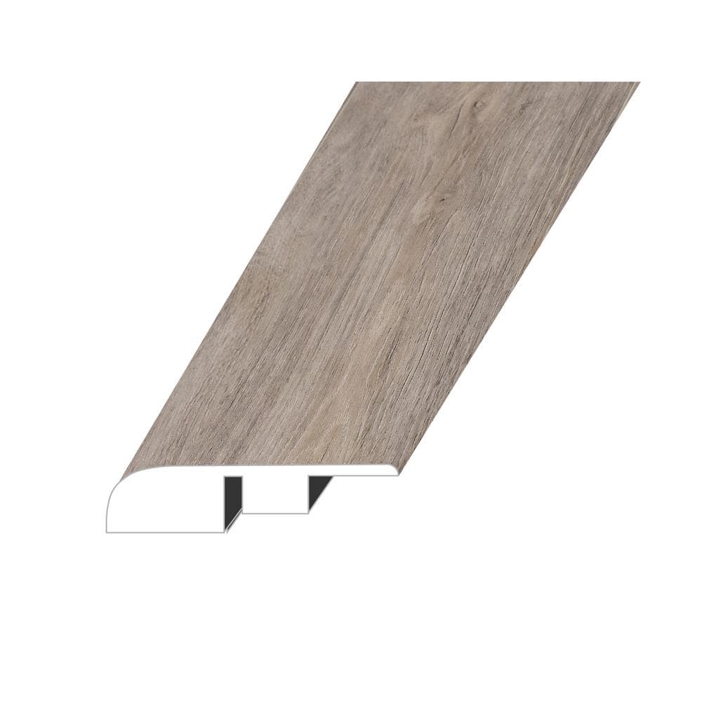 AMARE Select Chrome 0.6 in. Thick x 1.4 in. W x 94.5 in. L SPC Vinyl End Ca