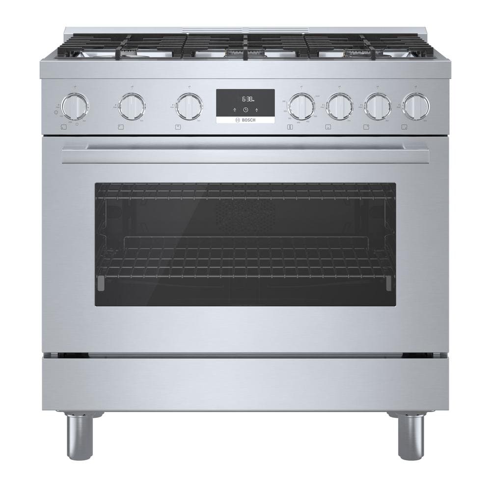 36" Stainless Steel Free-Standing Convection Gas Range