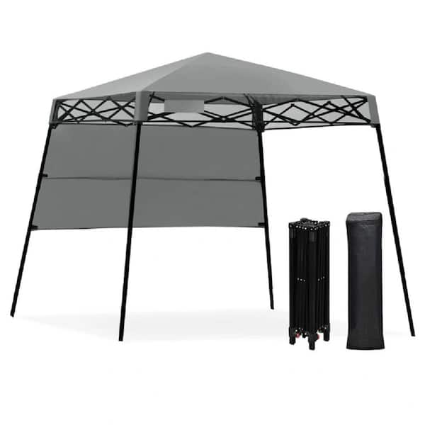Amucolo 6 ft. x 6 ft. Gray Pop-up Canopy Tent with Carry Bag