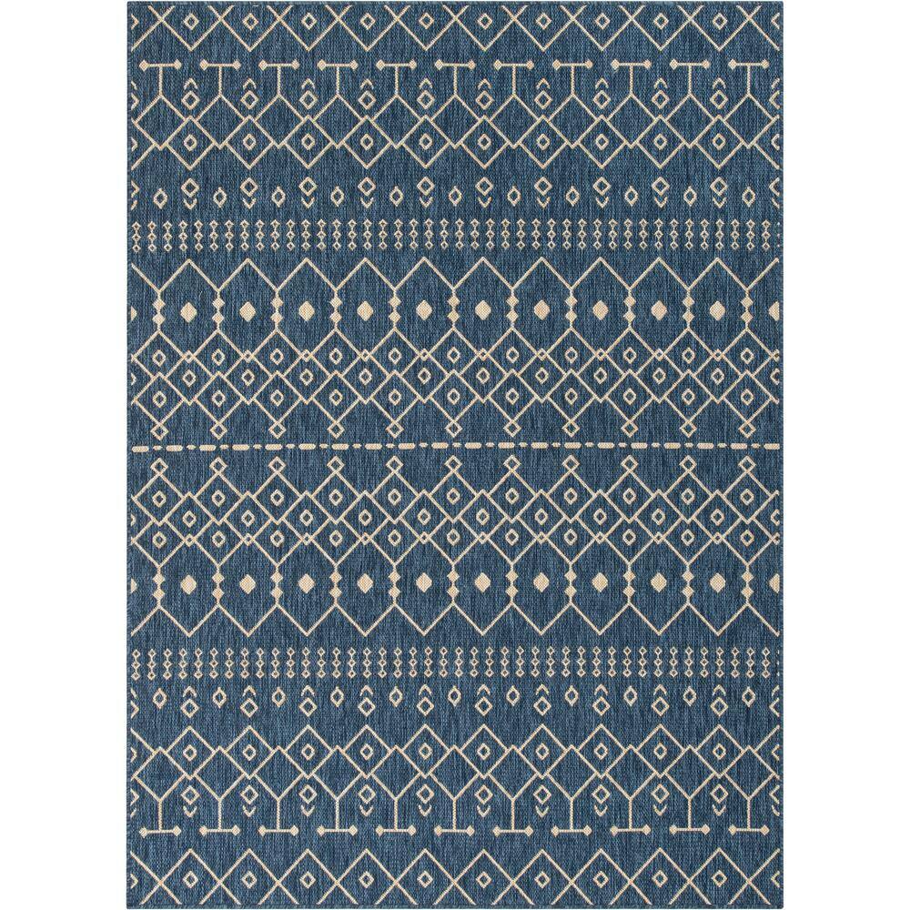 Medusa Nord Blue 3 ft. 11 in. x 5 ft. 3 in. Moroccan Tribal Indoor Outdoor Distressed Flat Weave Area Rug price history on PriceWatchPro