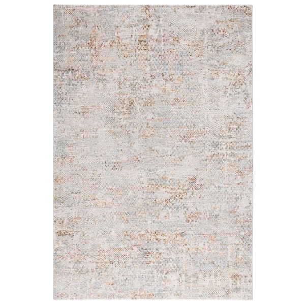 Adrianna 9 ft. x 12 ft. Blue/Gold Chevron Marble Area Rug