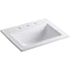 KOHLER Memoirs Stately Drop-In Vitreous China Bathroom Sink in White ...