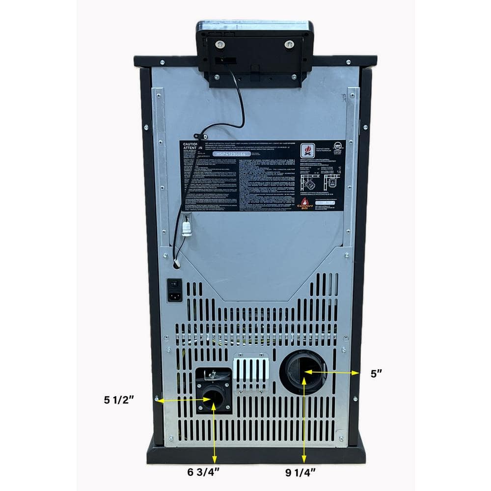 ComfortBilt Black Steel Freestanding Pellet Stove