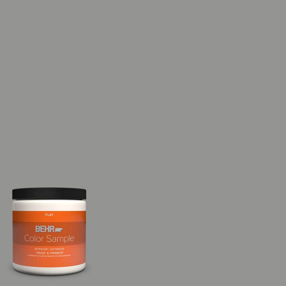 BEHR PREMIUM PLUS 8 oz. 780F5 Anonymous Flat Interior/Exterior Paint & Primer Color Sample