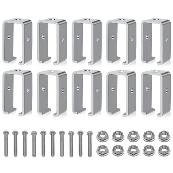 10 Pack Strut Channel Trolley Track Hanger Brackets for 1-5/8 in Unistrut, 3-3/4 in Depth Steel Support