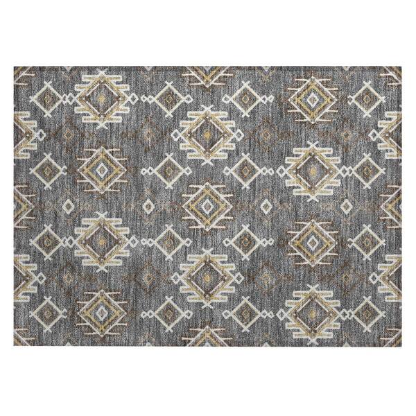 Chantille Machine Washable Indoor/Outdoor Abstract ACN3042 Gray 2 ft. x 3 ft. Accent Rug
