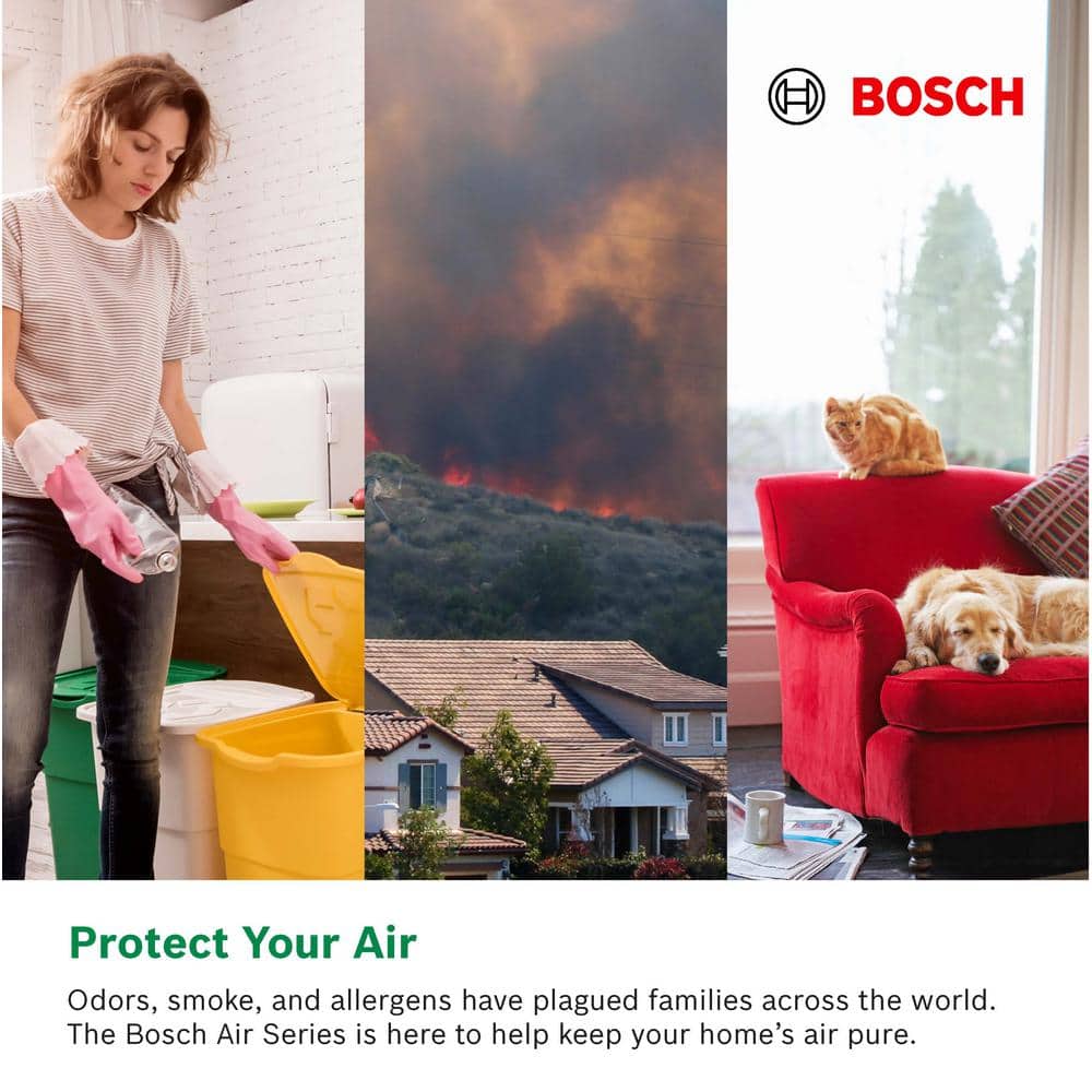 Bosch White HEPA Energy Star Air Purifier for Large Rooms
