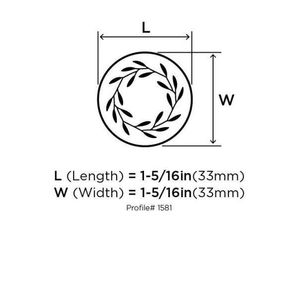 Weathered Nickel Round Cabinet Knob with Mounting Hardware