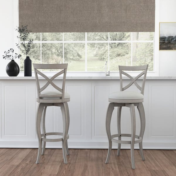 Hillsdale Furniture Ellendale 31.25 in. Aged Gray Bar Stool