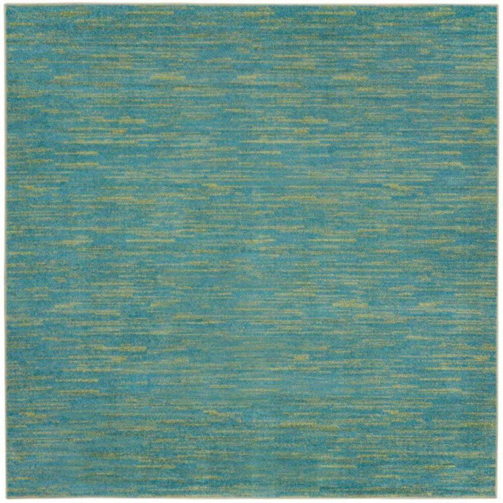 Blue, Green 5 ft. x 5 ft. Woven Polypropylene Indoor/Outdoor Area Rug price history on PriceWatchPro