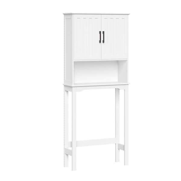 Monroe 27.38 in. W x 9.19 in. D x 63.75 in. H Over the Toilet Storage Spacesaver Bathroom Medicine Storage Cabinet