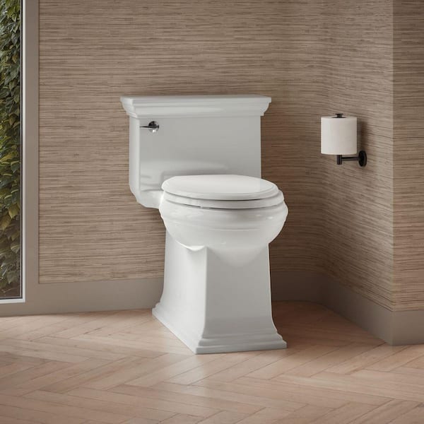 Memoirs 12 in. Rough In 1-Piece 1.28 GPF Single Flush Elongated Toilet in White (Seat Included)