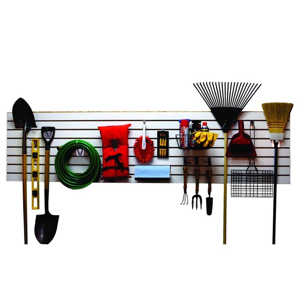 2 ft. x 4 ft. White Slatwall Easy Panel (2-Piece per Box) - 2