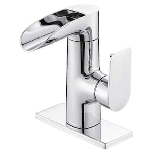 Rotatable Single-Handle Single Hole Bathroom Faucet in Chrome
