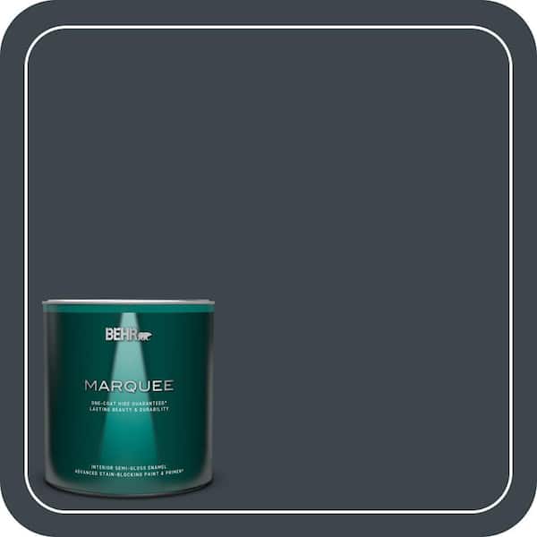BEHR MARQUEE 1 qt. #740F-7 Night Shade Semi-Gloss Enamel Interior Paint & Primer
