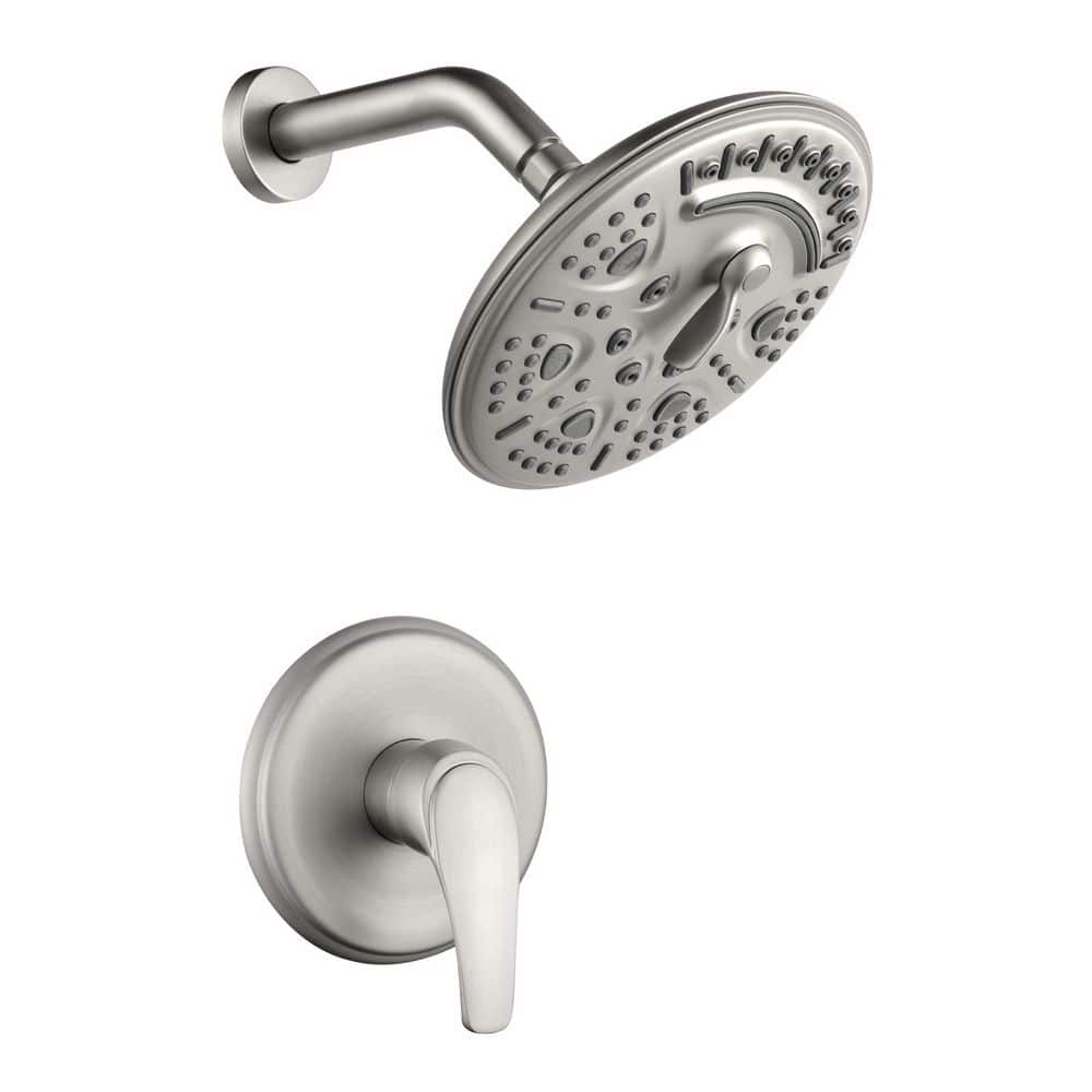 Rainfull Single Handle 6-Spray 8 in. Shower Faucet 1.8 GPM Kit with Pressure Balance Valve in Brushed Nickel price history on PriceWatchPro