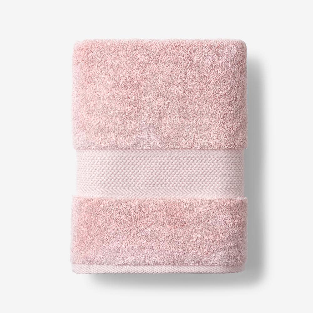 The Company Store Sterling Supima Cotton Solid Soft Pink Single Bath Towel  VJ94-BATH-SFT-PINK - The Home Depot